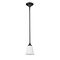 Z-Lite Lagoon 1 Light Mini Pendant, Matte Black & Matte Opal 703MP-MB - alternate 6